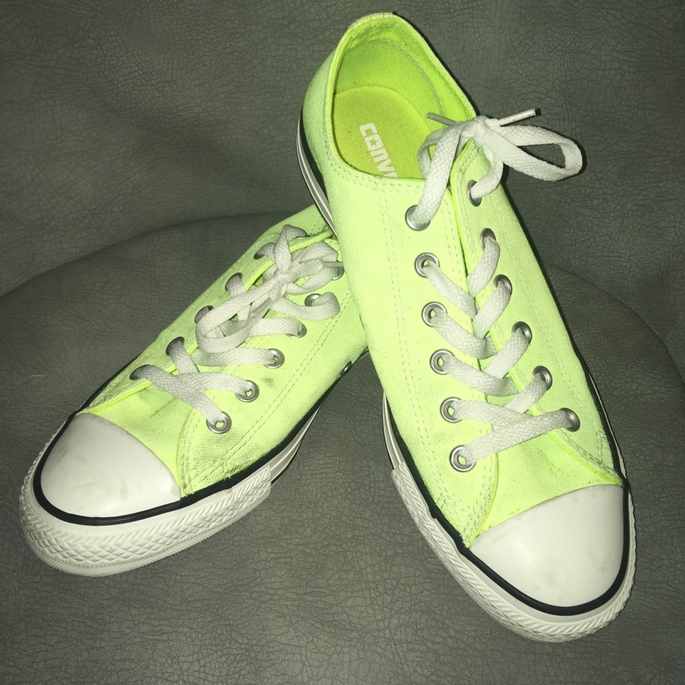 Neon Green Low-Rise Converse